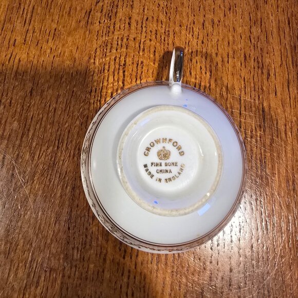 Crownford Bone China Cup & Saucer Set – Service for 5 –Vintage English porcelain - Picture 2 of 8